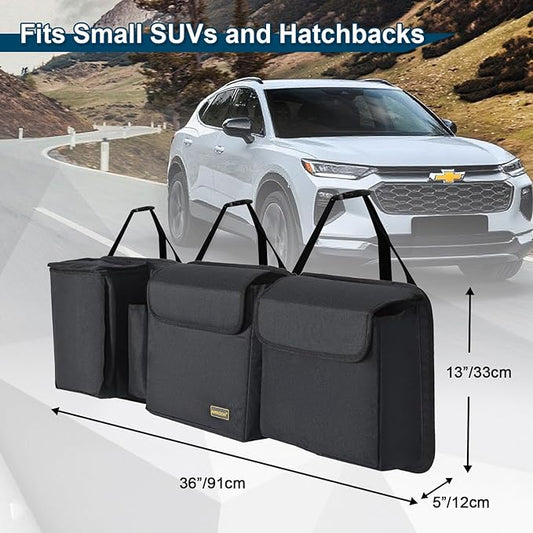 Deluxe Trunk and Backseat Organizer for Medium or large size SUVs & RVs, Detachable Storage Modules with Built-in Cooler, Patent Pending
