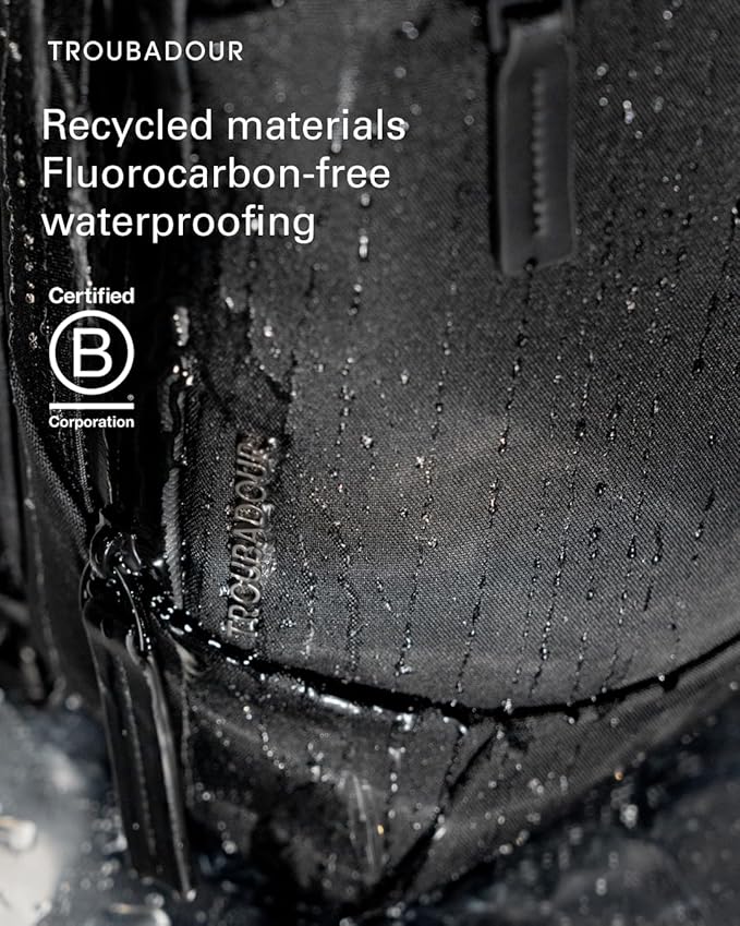 Troubadour Apex Compact Backpack 3.0-16L Premium Laptop Backpack - Ergonomic & Water Resistant - Designed for Work and Travel - Black