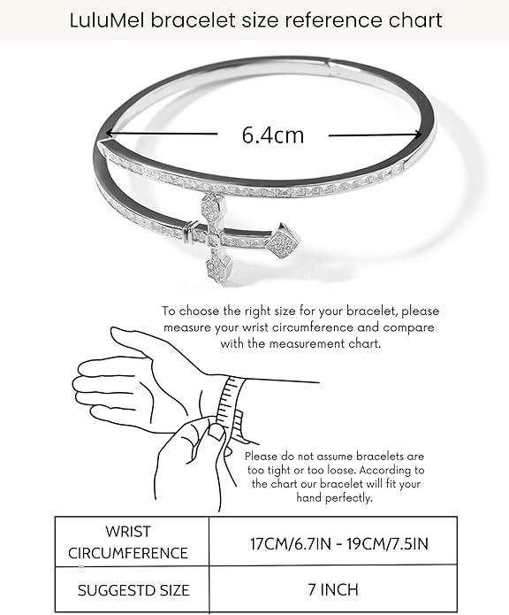 Lulu Mel Iced Out Baguette Diamond Bracelet Jewelry for Women, Hip Hop Mens 14k Gold Silver Plated Cubic Zirconia Bangle Bracelet, Men Heart Cuff Bracelet With Jewelry Box