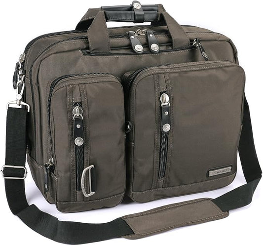 18.4 Inches Laptop Bag Multi-function Briefcase Backpack with Handle and Shoulder Strap Fits Up To 19 Inch Laptops Notebook Computer (Army Green)
