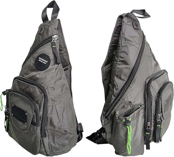 Large Sling Bag Tablet Backpack Cross Body Shoulder Bag Travel Rucksack Gray