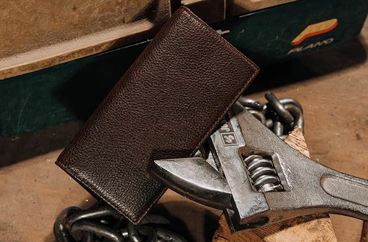 House of Jack Co. Jack Long Bifold Wallet for Men and Outdoorsmen, Full Grain Cowhide Leather Rodeo Wallet, Brown