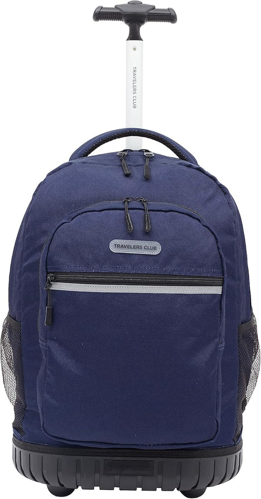 Travelers Club Rolling Backpack, Midnight Blue, 18 Inch