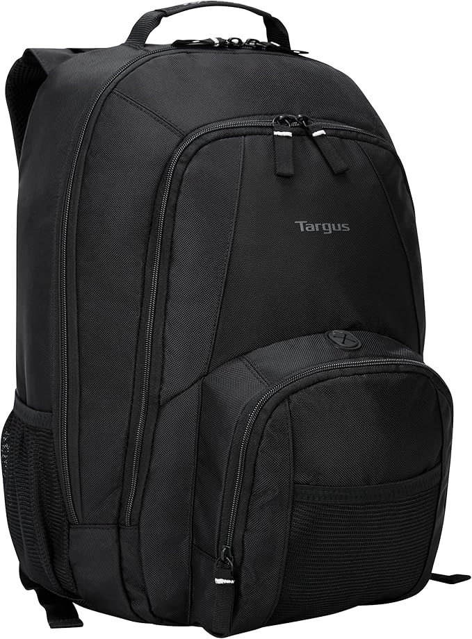 Targus 16 Inch Groove Laptop Backpack, Black - Fits Most Laptops up to 16", Water Resistant Travel Backpack for Business Commuters and Travel (CVR600)