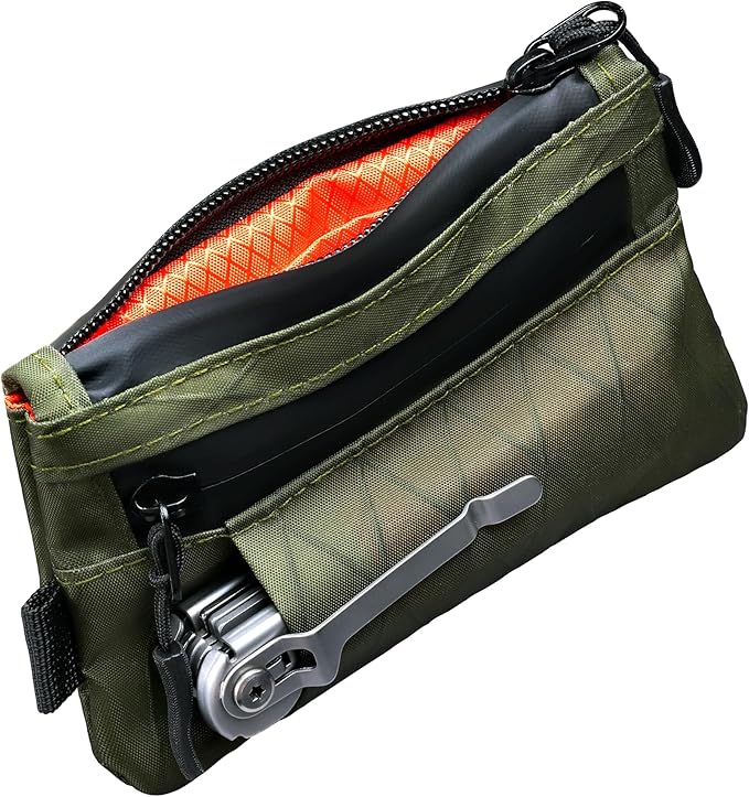 Keymarx EDC Pouch RFID Blocking Tactical Zipper Wallet, Waterproof Wallet for Men (Holds 1–12 Cards)