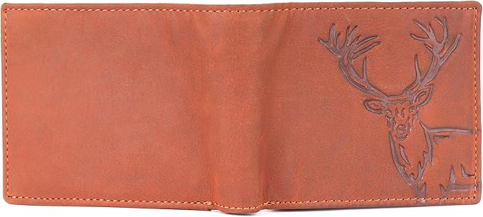 LONDON ALLEY Elk Vintage Tan Men's Leather Wallet