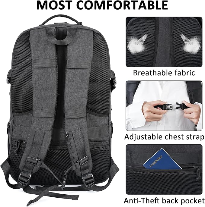 MATEIN 17 inch Laptop Backpack, Large Military Tactical Backpack for Men TSA Approved, Water Resistant Gym Daypacks Computer Bag, Carry on Travel Rucksack for Work Army Camping Hiking