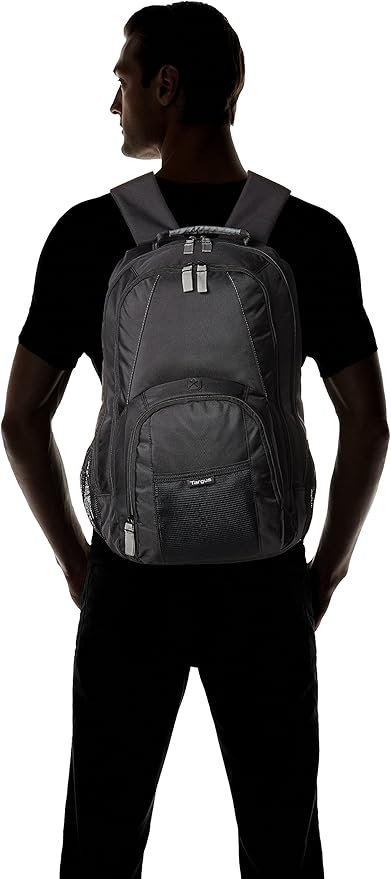 Targus Groove Laptop Backpack for Laptops up to 17-inches, Water Resistant Travel Backpack for Men and Women, Black (CVR617)