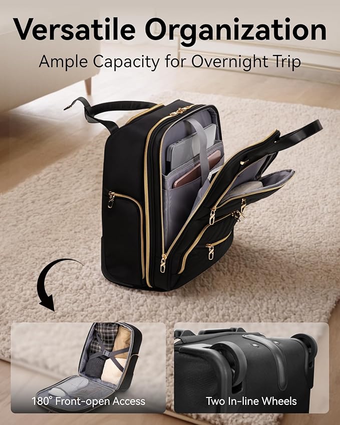 LUGGEX Underseat Carry On Luggage with Wheels, Stylish Lightweight Under Seat Luggage, Soft Sided Personal Item Suitcase for Short Trip (Blue, 16 Inch)