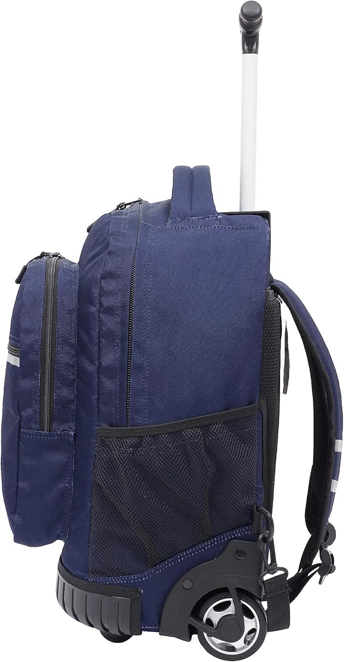 Travelers Club Rolling Backpack, Midnight Blue, 18 Inch