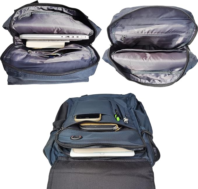 Large Sling Bag Laptop Backpack Cross Body Messenger Bag Shoulder Travel Rucksack (C- Blue)