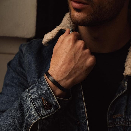 LUXAR Men's Titanium Cuff Bracelet | Solid Titanium Minimalist Bracelet Designed for Men | Available in Medium and Large Sizes | Explore the World of Luxar