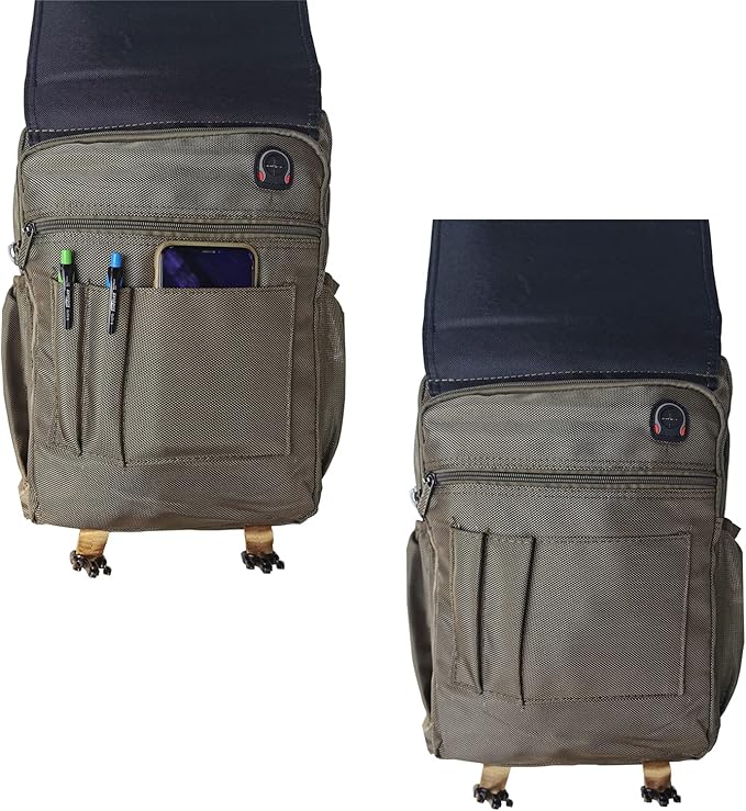 Large Sling Bag Laptop Backpack Cross Body Messenger Bag Shoulder Travel Rucksack (C- Army Green)