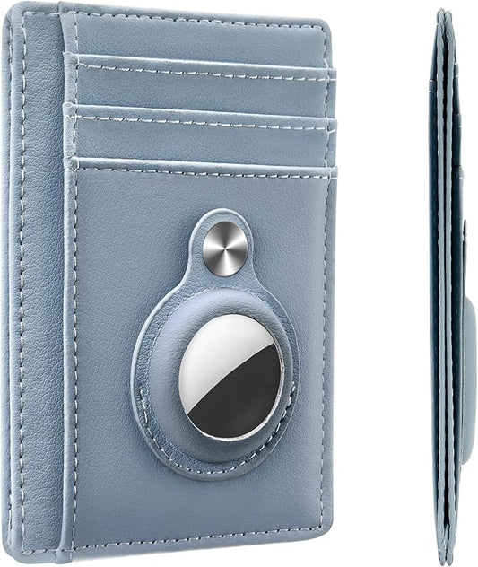 Hawanik Slim Minimalist Front Pocket Air Tag Wallet, RFID Blocking Card Holder Wallet with Airtag Holder