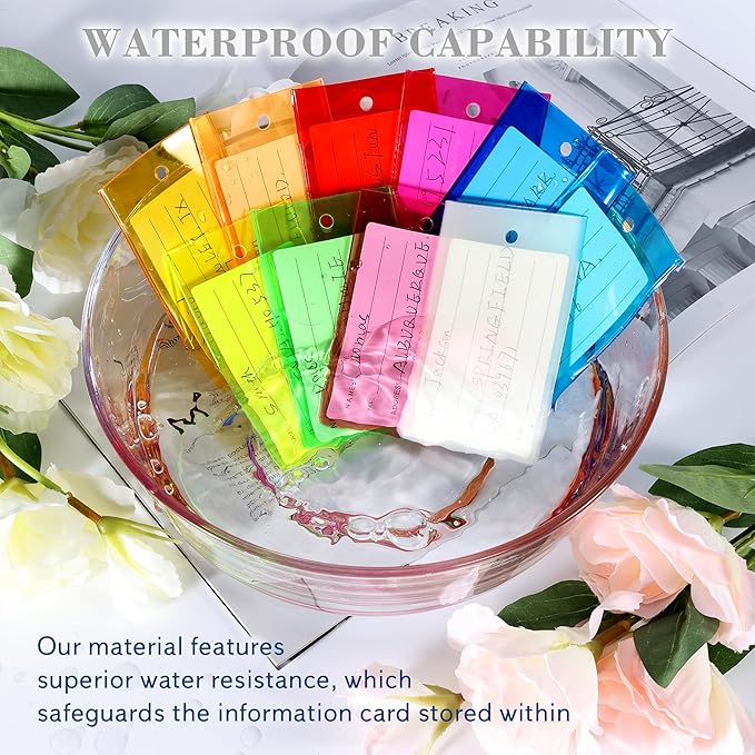 10 Pack Luggage Tags for Suitcases, Airplane Travel Essentials for Flying, International Travel Must Haves, and Luggage Accessories by Sodsay