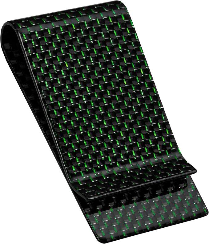 SERMAN BRANDS Carbon Fiber Money Clip for Men – Slim RFID Money Clip Wallet, Minimalist Front Pocket EDC Wallet Cash Holder & Credit Card Holder -100% Real Carbon Fiber Wallet