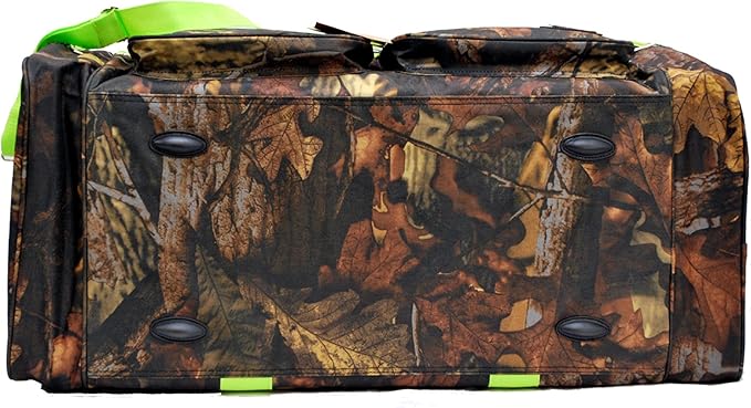 "E-Z Roll" 30" Tree Camouflage Duffel Bag/Sports Bag/Outdoor Bag/Travel Bag (Lime Trim)