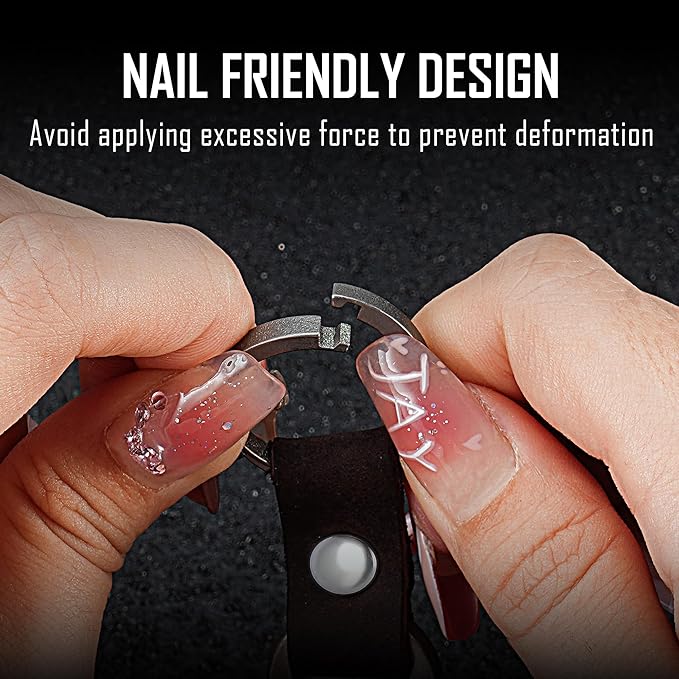 KeyUnity KM02 Titanium Belt Clip Carabiner Leather Keychain Holder with Removable Stainless Steel Key Ring