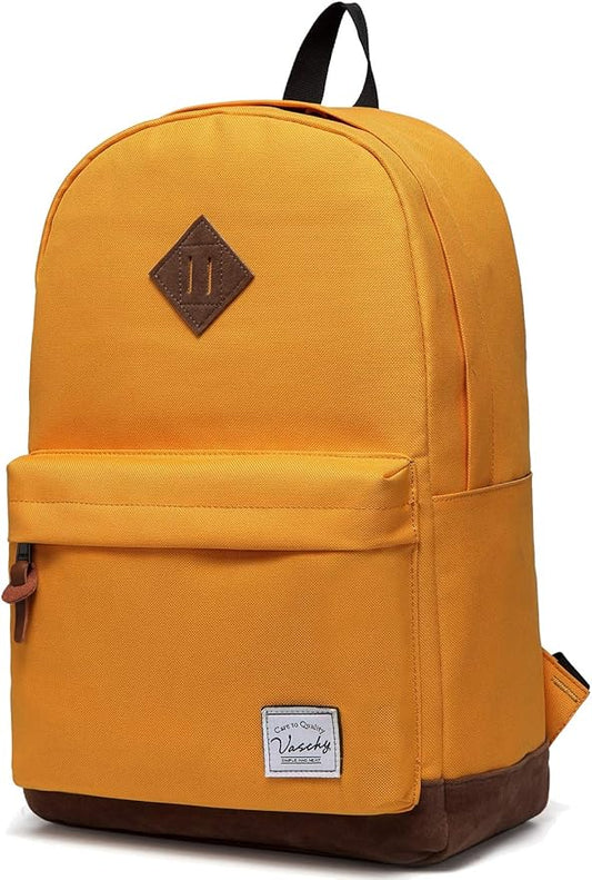 Backpack for Men Women,VASCHY Classic Water-resistant Lightweight Travel School Backpack Casual Daypack