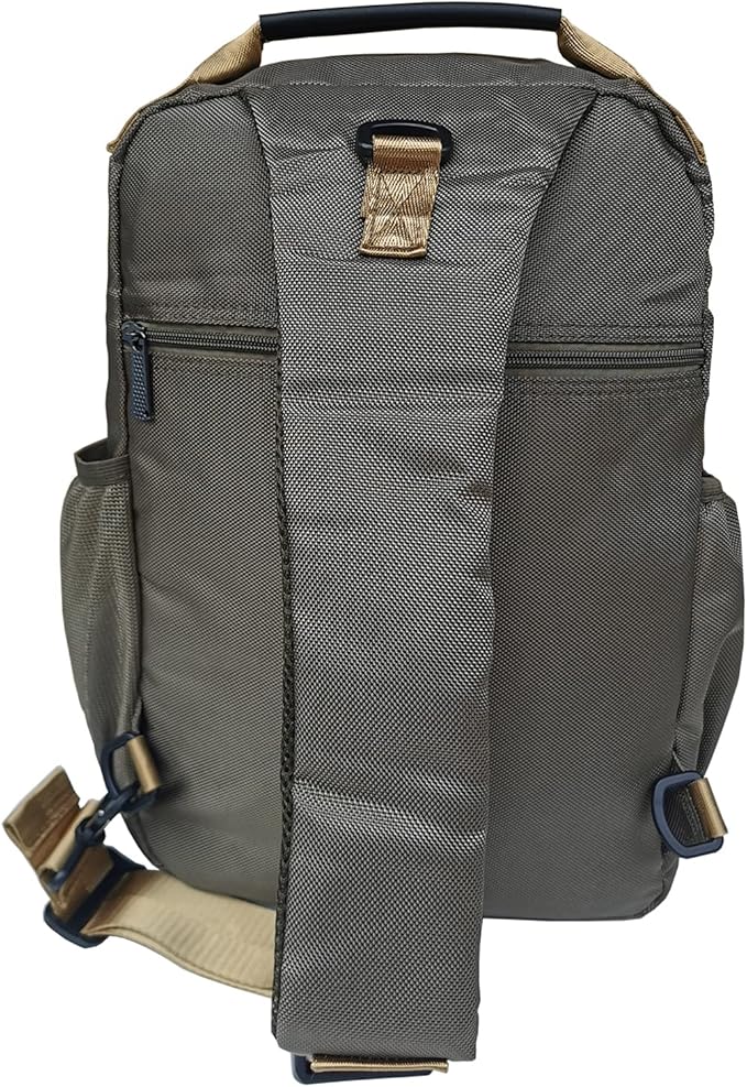 Large Sling Bag Laptop Backpack Cross Body Messenger Bag Shoulder Travel Rucksack (C- Army Green)