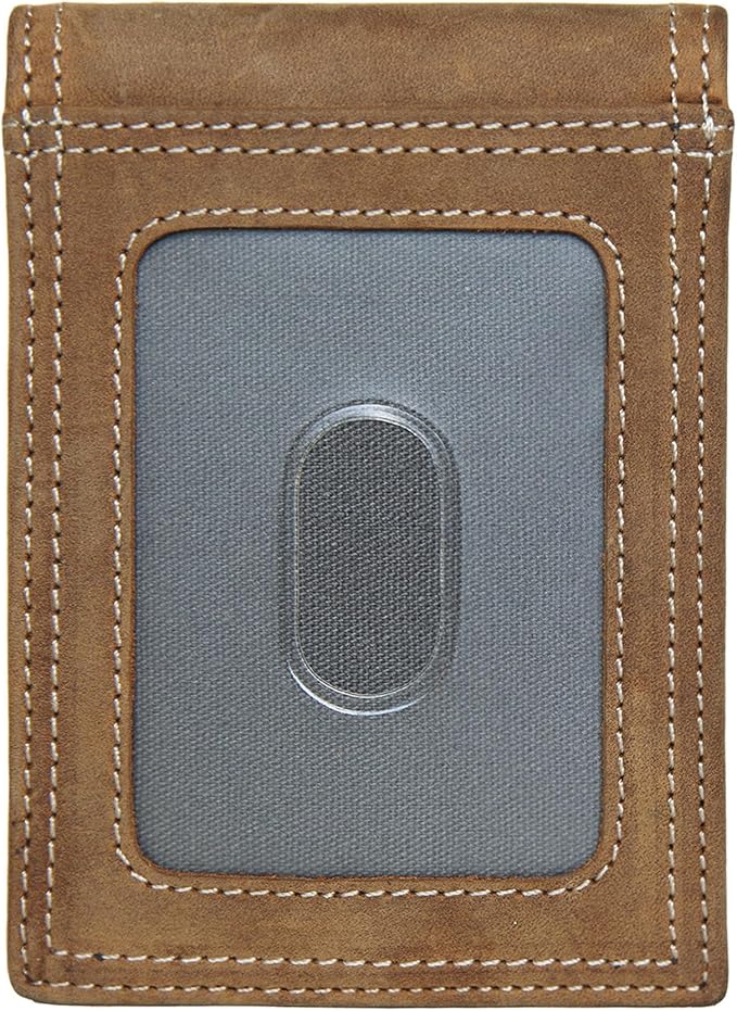 WOLVERINE Men's Slim Wallet | Card Case | Money Clip | RFID Protection | ID Window | Rugged | Leather | Canvas