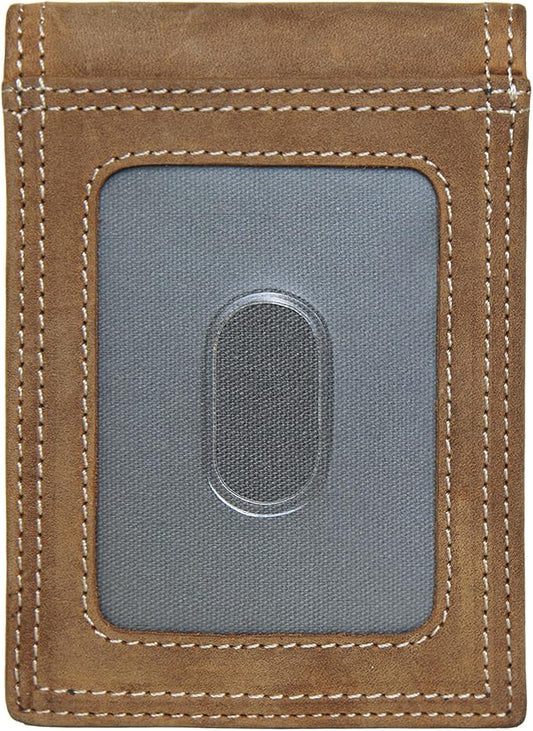 WOLVERINE Men's Slim Wallet | Card Case | Money Clip | RFID Protection | ID Window | Rugged | Leather | Canvas