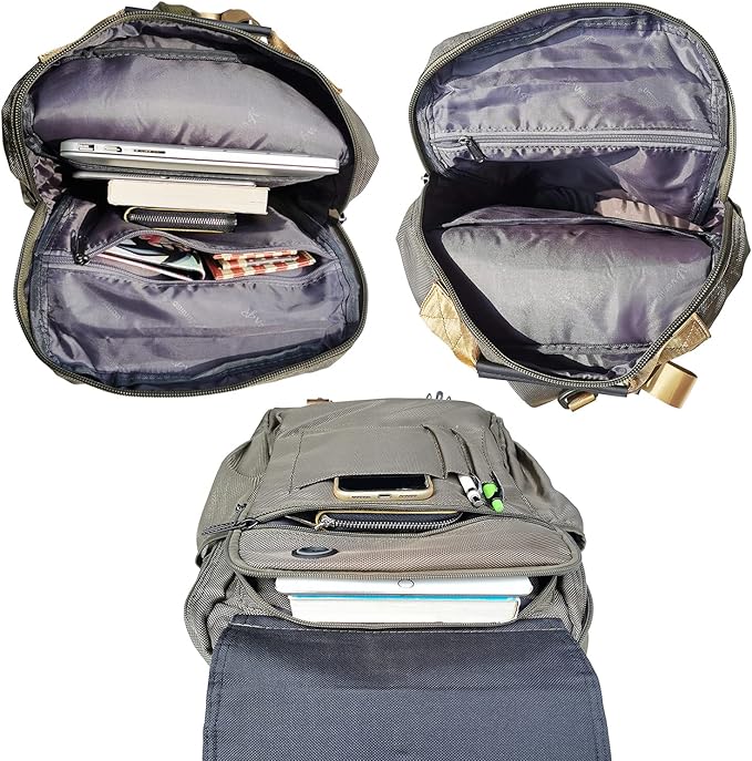 Large Sling Bag Laptop Backpack Cross Body Messenger Bag Shoulder Travel Rucksack (C- Army Green)