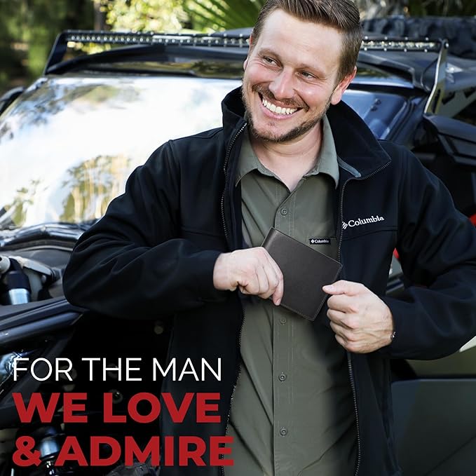 BULL GUARD Mens RFID Blocking Bifold Wallet Soft Leather Black Western Secure and Durable Extra Capacity Billfold with Credit Cards Slots Flip Up ID