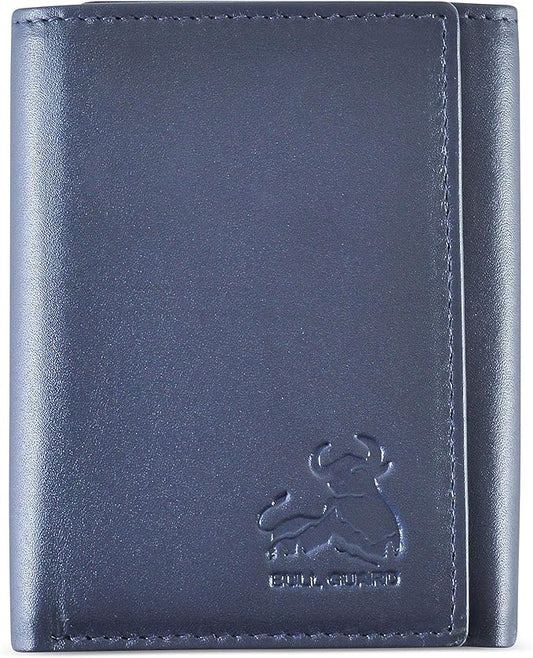 Leather Wallet for Men with RFID Blocking in Mountain Sky Blue