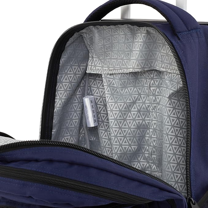 Travelers Club Rolling Backpack, Midnight Blue, 20 Inch with Laptop Compartment