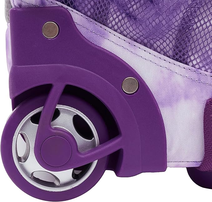 Travelers Club Rolling Backpack, Purple Tie, 18 Inch