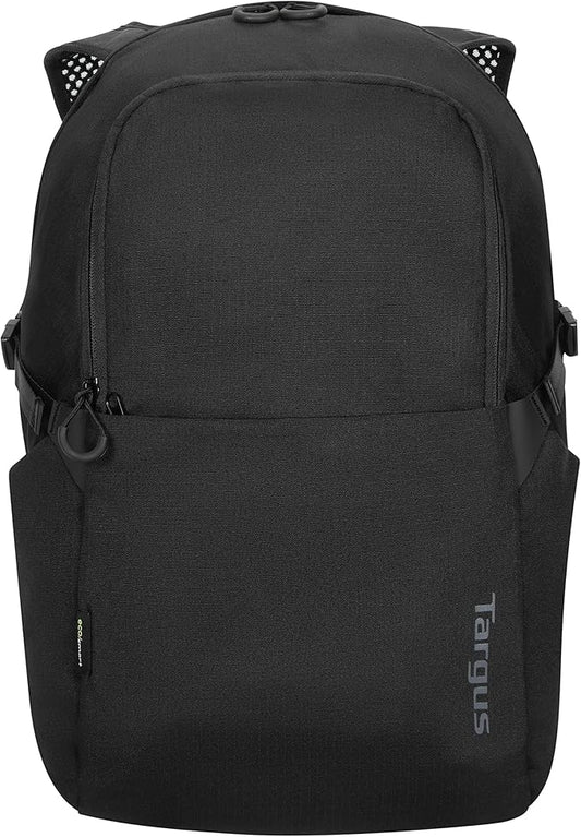 Targus Laptop Backpack Zero Waste EcoSmart Work Travel Backpack for Men Women Eco Friendly with Laptop Protection Made From 20 Recycled Water Bottles, Black (TBB641GL)