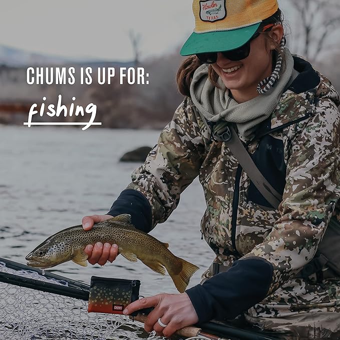 Chums Surfshorts Wallet - Lightweight Slim Wallet with RFID Blocking Card & Clear ID Window - Zippered, Water Resistant w/Key Ring (Pink/Blue Swirl)