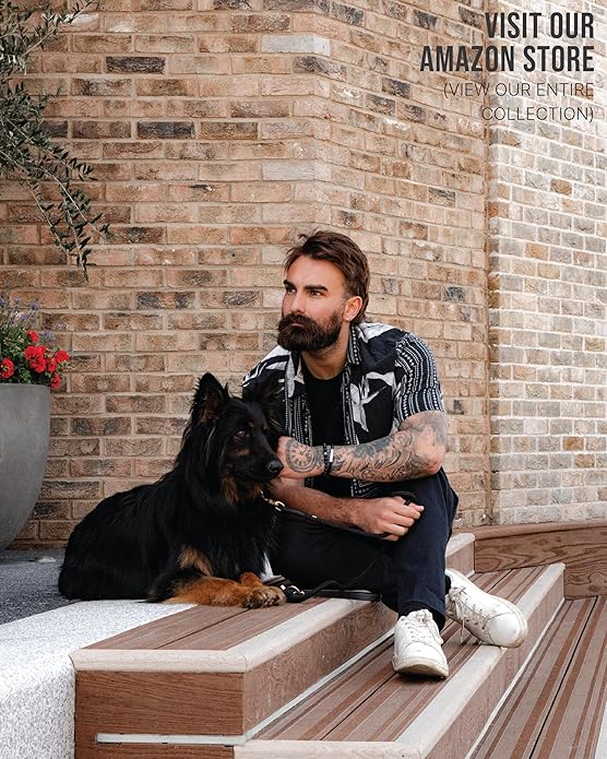 LUXAR Men’s Genuine Leather Bracelet | Interwoven Black Leather Bracelets with Brush Stainless Steel Clasp | Minimalist, Designer Jewelry for Men