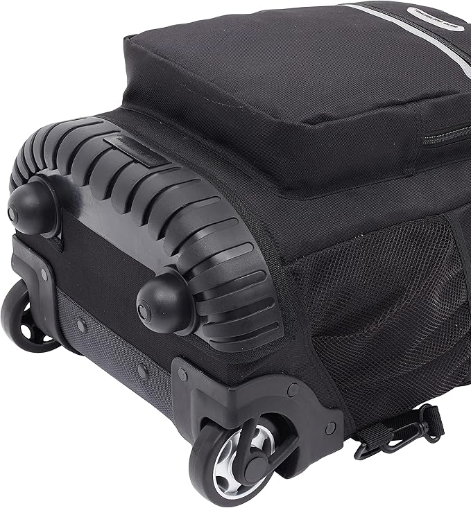 Travelers Club Rolling Backpack, Black, 18 Inch